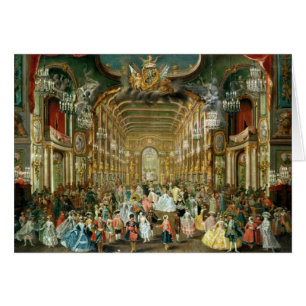 Maskeradbal på Hoftheater, Bonn, 1754 Hälsningskort