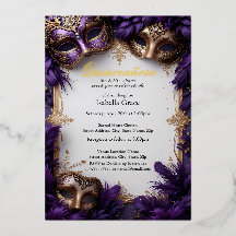 Maskeradbal Quinceañera Kunglig Barock Lila