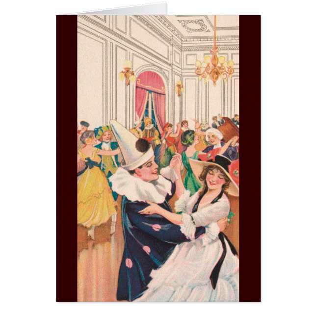 Maskeradboll Hälsningskort (Framsidan)