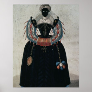 Maskeraddräkt i stilen av Henri III (colo Poster