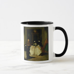 Maskerade figurer i ett Venetian kaffehus Mugg