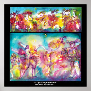 MASKERADFEST,Mardi Gras-masker,Dans,Musik Poster