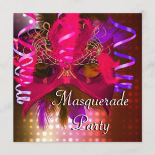 Maskeradfest Mask Mardi Gras Karneval Inbjudningar