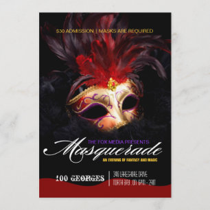 Maskeradpartyinbjudan Inbjudningar