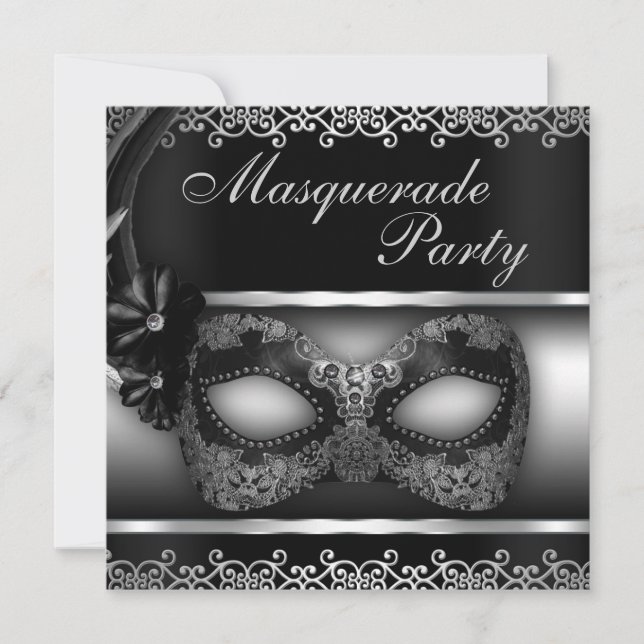 Maskeradpartyinbjudan Inbjudningar (Framsida)