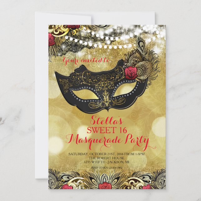 MASKERADPARTYINBJUDAN INBJUDNINGAR (Framsida)