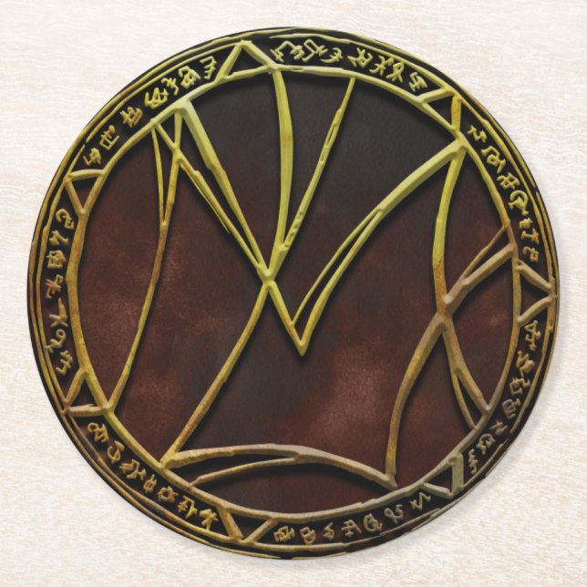 Maskerar av Under logotyp Underlägg Papper Rund (Framsidan)