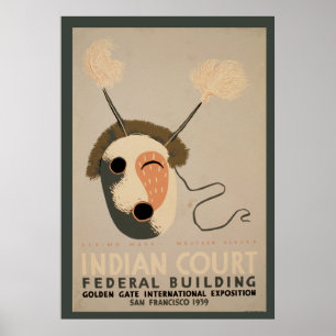 Maskerar den federala byggnadeskimåen för indisk poster