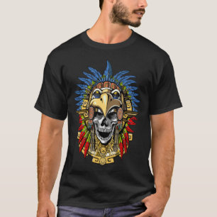 Maskerar den infödda indiska krigare för den Aztec T Shirt