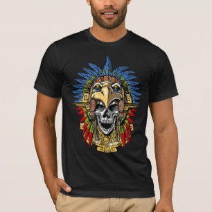 Maskerar den infödda indiska krigare för den Aztec T Shirt