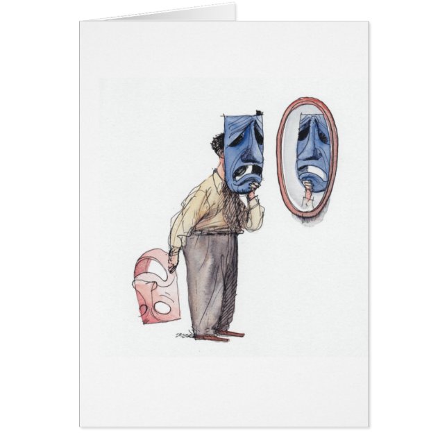 Maskerar kortet hälsningskort (Framsidan)