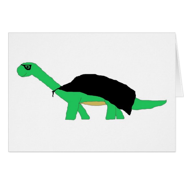 Maskerat kapat Apatosaurus-kort Hälsningskort (Framsidan Horizontal)
