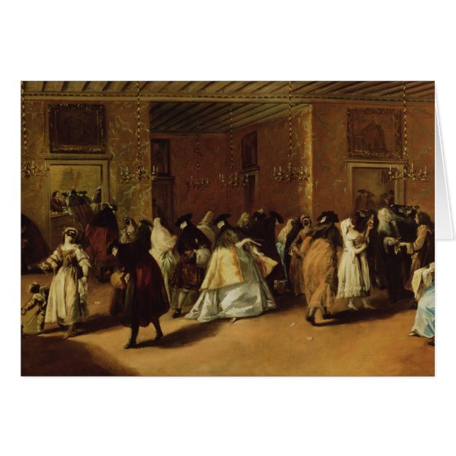 Maskerat möte hälsningskort (Framsidan Horizontal)