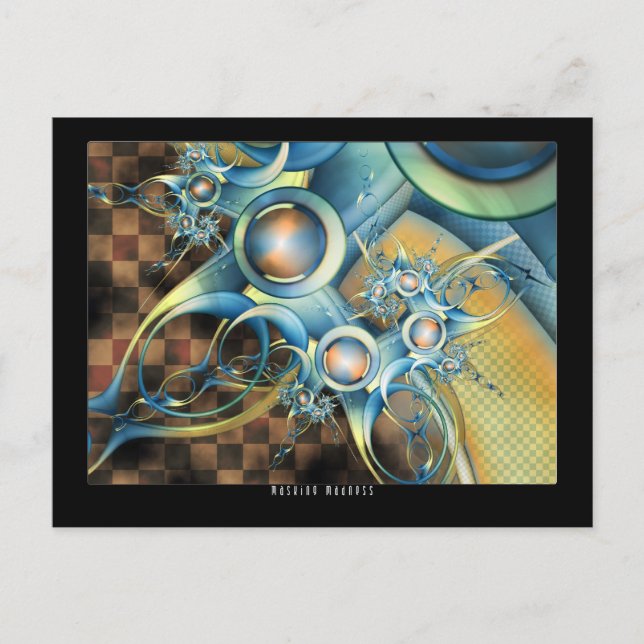 Maskering Galenhet Vykort (Framsida)