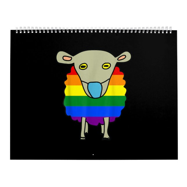 Maskeringsfår | Färgfyllt får närvarande Kalender (Omslag)