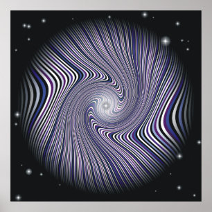 Maskhål Resa Optisk Illusion Affisch