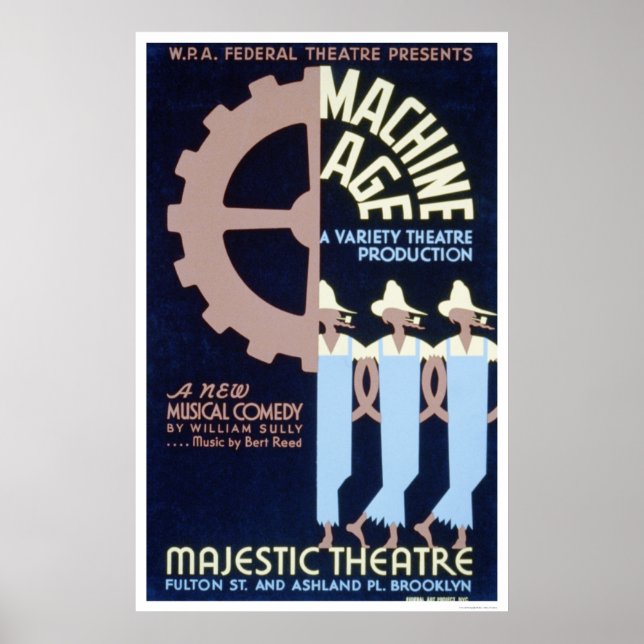 Maskin 1937 WPA Poster (Framsidan)