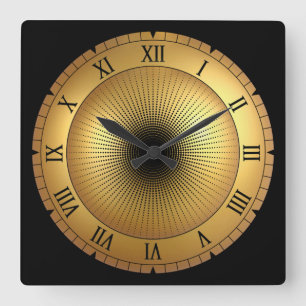 Maskin ~ Black Hål ~ Time Travel ~ Fyrkantig Klocka