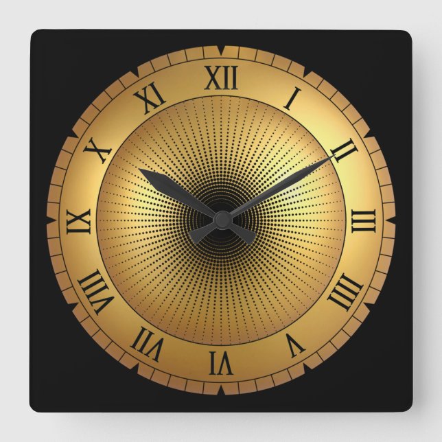 Maskin ~ Black Hål ~ Time Travel ~ Fyrkantig Klocka (Framsida)