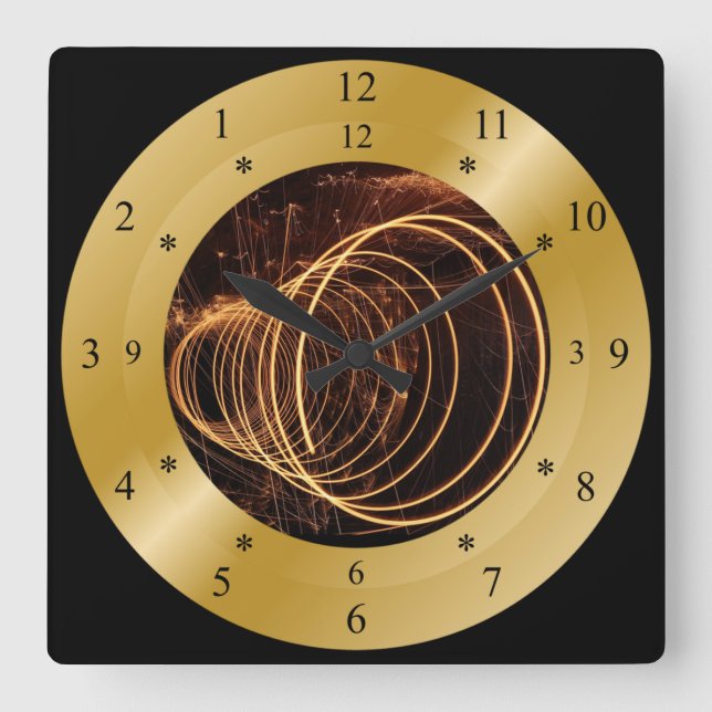 Maskin Clock ~ Wormhål ~ Time Travel ~ Fyrkantig Klocka (Framsida)