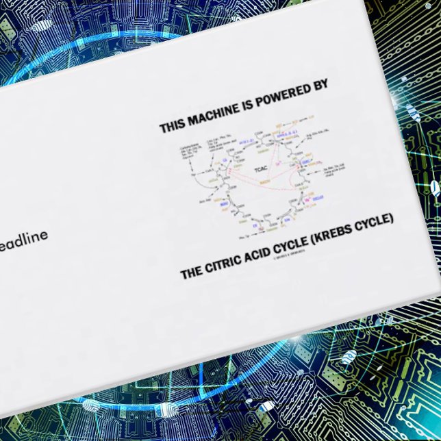 Maskin drivs med citronsyra-cykeln visitkort (Business card for anyone who is powered by the citric acid cycle (Krebs cycle))