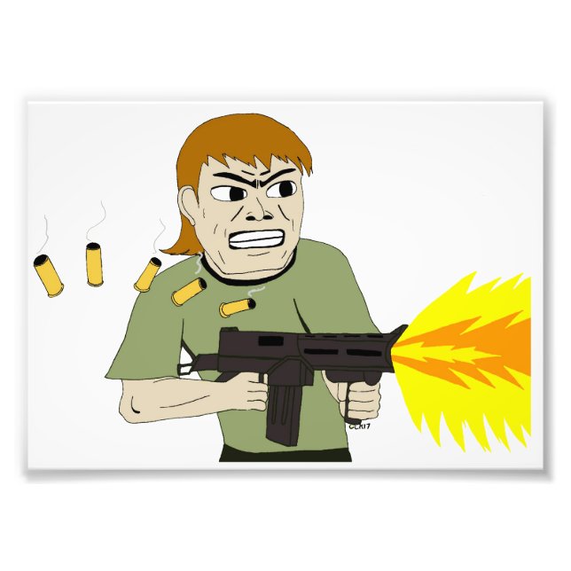 maskin gunner fototryck (Framsidan)