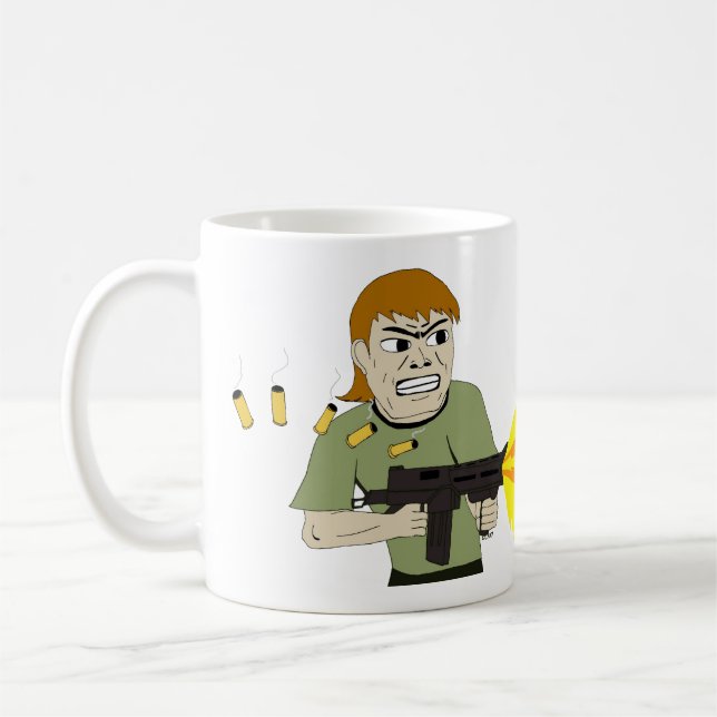 maskin gunner kaffemugg (Vänster)