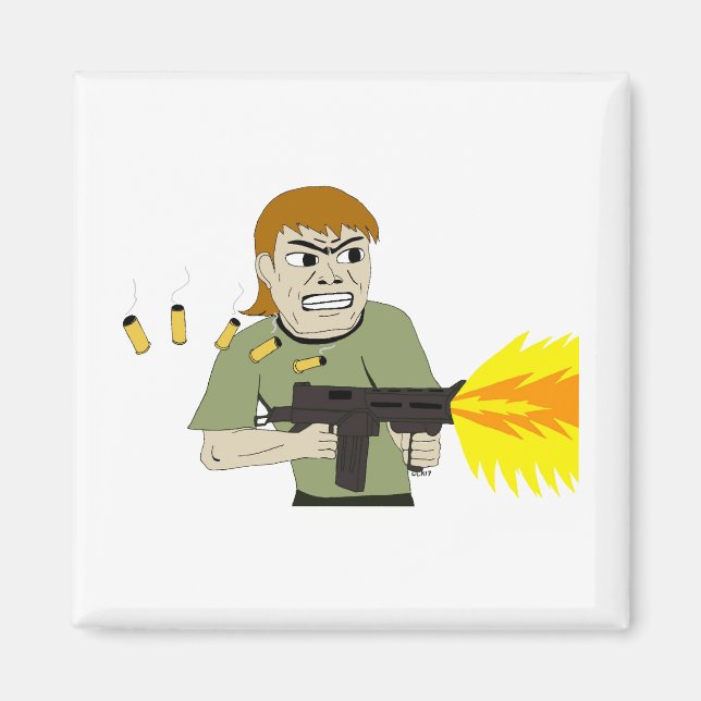maskin gunner magnet (Framsidan)