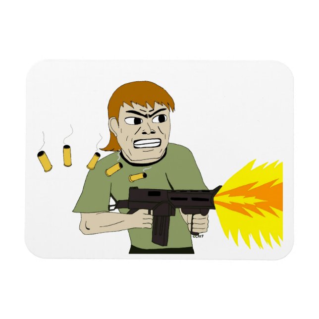 maskin gunner magnet (Horisontell)