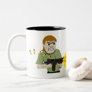 maskin gunner Två-Tonad mugg