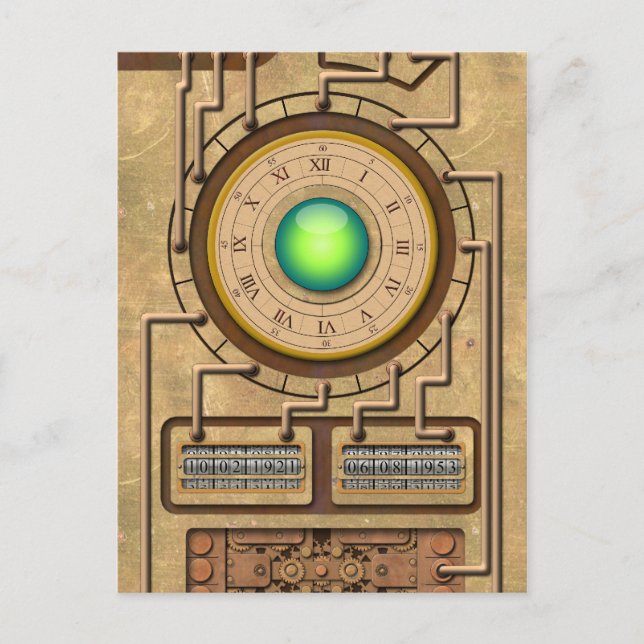 Maskin-H. G. Wells Vykort (Framsida)