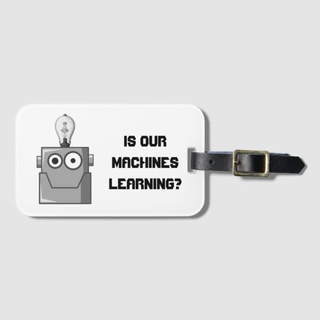 Maskin Learning Technology Humor Bagagebricka (Framsida horisontal)