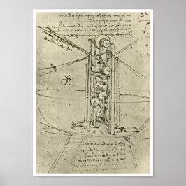 Maskin, Leonardo da Vinci, 1488 Poster