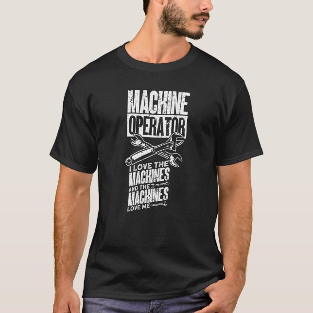 Maskin operator Machinist T Shirt (Framsida)