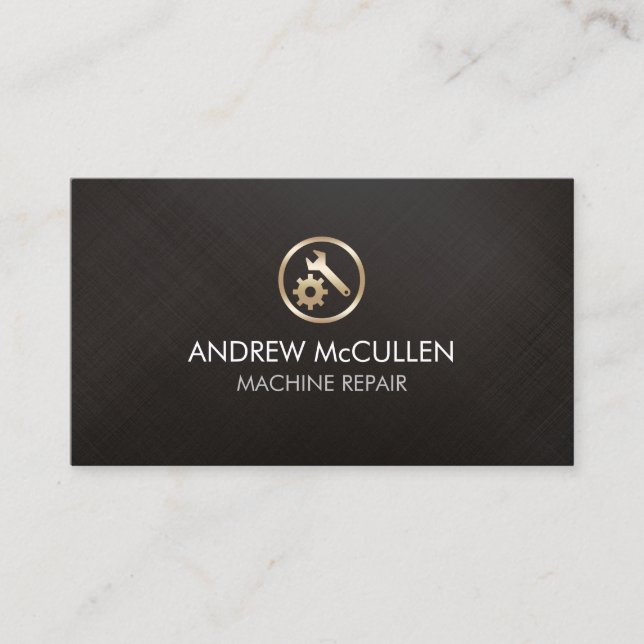 Maskin Repair Machinist Visitkort (Framsida)