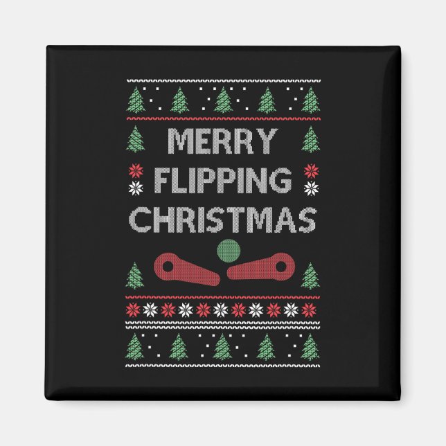 Maskin Retro Arcade Game Gamer Pinball-jul Magnet (Framsidan)