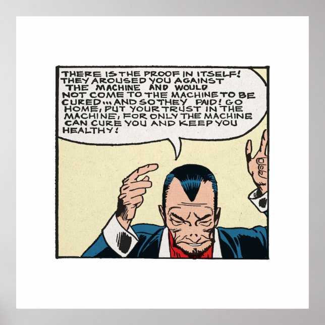 Maskin Retro Rymden-Tecknadernas makt Poster (Framsidan)