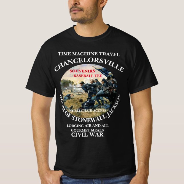 MASKIN TID RESA STRIDEN VID CHANCELORSVILLE T SHIRT (Framsida)