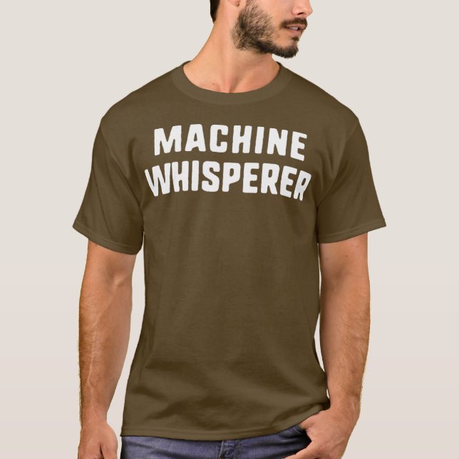 Maskin Whisperer Funny Machinist Gift jul T Shirt (Framsida)
