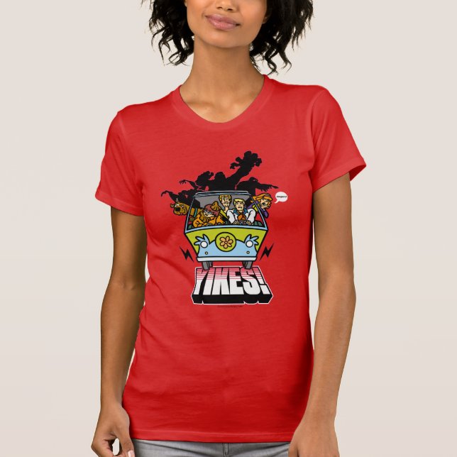 Maskin "Yikes"! Grafik T Shirt (Framsida)