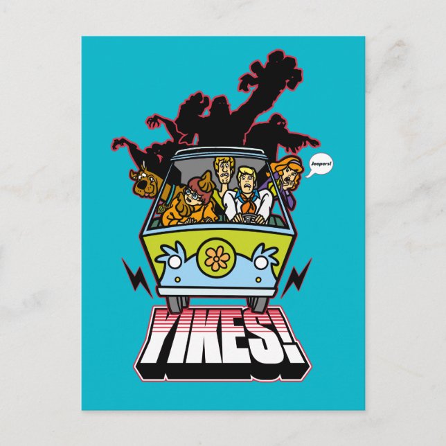 Maskin "Yikes"! Grafik Vykort (Framsida)