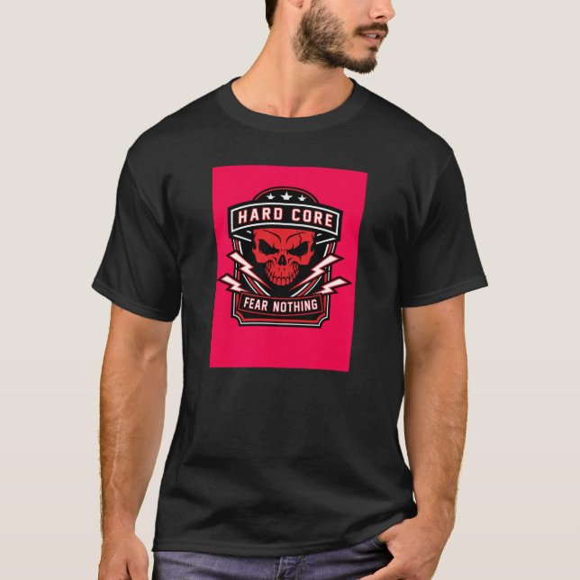 Maskinär fruktan Inget Red Skull-märke T Shirt (Framsida)