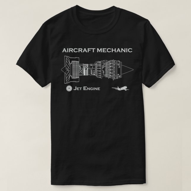 Maskindrivna luftfartyg i jet t shirt (Design framsida)