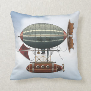 Maskinen för AirshipAleutianSteampunk flyg Kudde