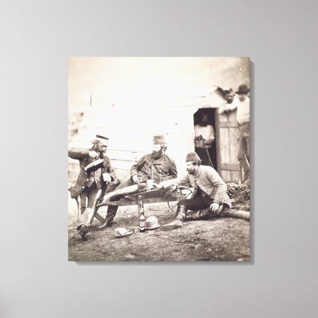 Maskinerna i lägret (överste Lowe och kaptener B. Canvastryck (Framsida)