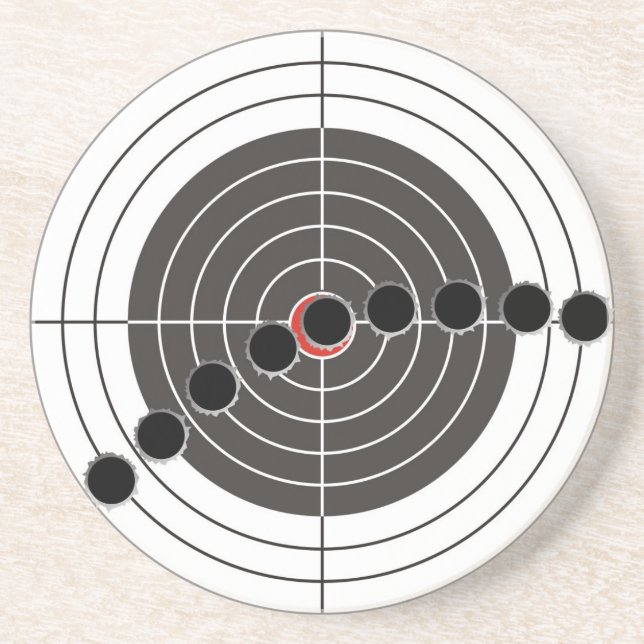 Maskingevärkulhål över skytte uppsätta som mål underlägg sandsten (Framsidan)
