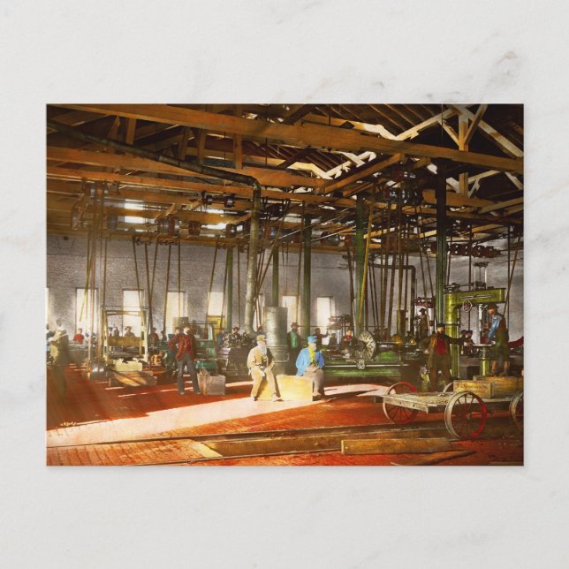 Maskinist - Befälhavare på farkosten 1868 Vykort (Framsida)