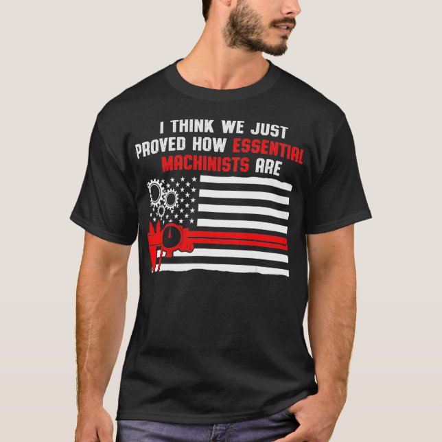 Maskinist bevisat Maskin-operatormaskineri T Shirt (Framsida)