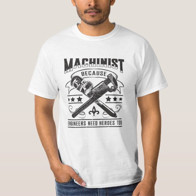 Maskinist CNC Machinist Maskin Job Funny Gift T Shirt (Framsida)