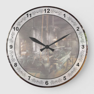 Maskinist - drejbänk - en lång drejbänk stor klocka